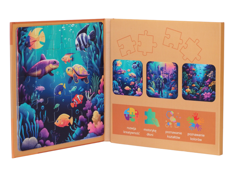QBI, Podmorskie przygody, puzzle magnetyczne, 16+20+25 elementów