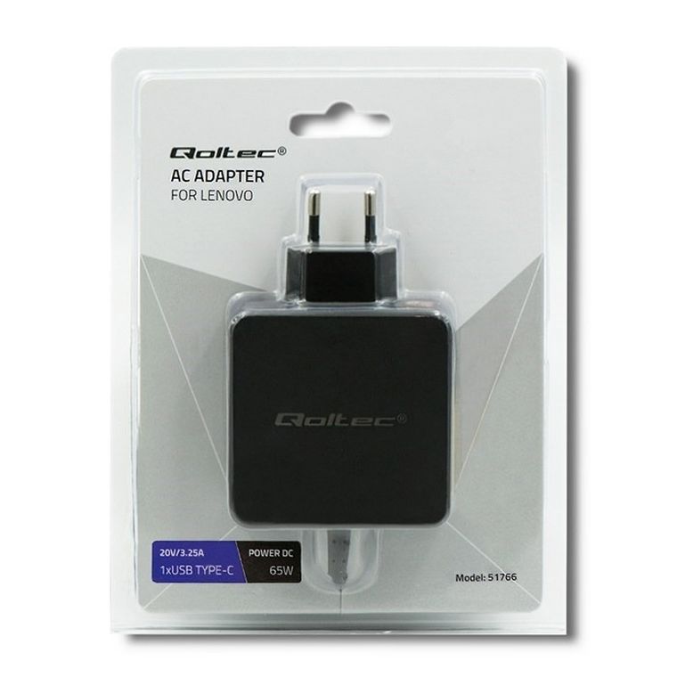 Qoltec, zasilacz do Lenovo 65W