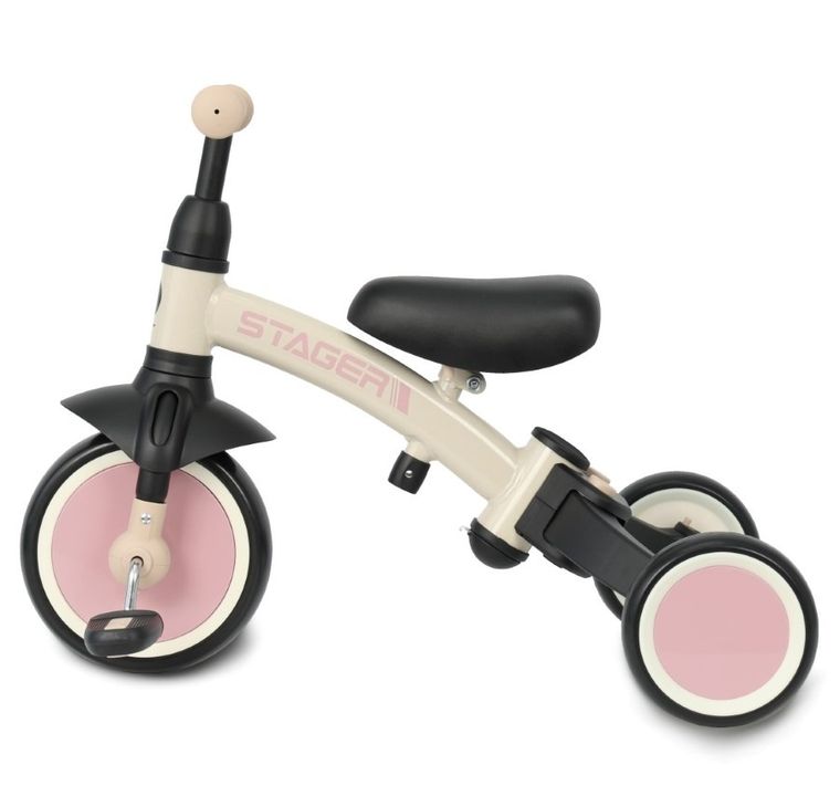 Qplay, Stager, rowerek 3-kołowy 3w1, Pink