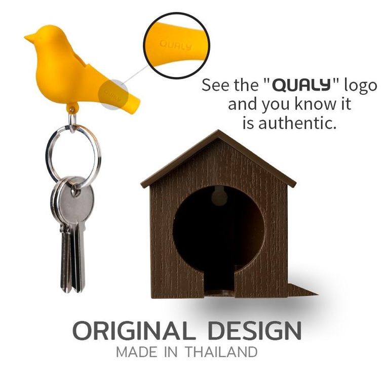 Qualy, Budka, wieszak na klucze, czarno-niebieski, 10091-BK-BU