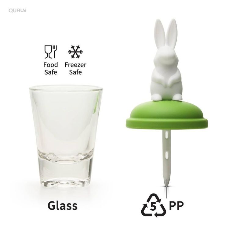 Qualy, Bunny, pojemnik do robienia lodów, 10434-GN-WH