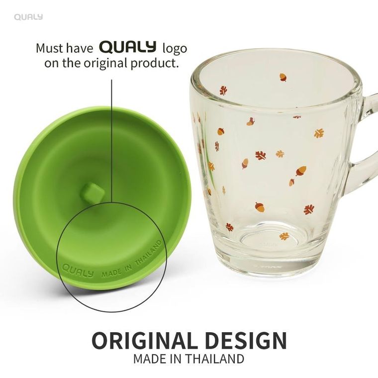 Qualy, kubek z pokrywką, wiewiórka, 10428-GN-OR