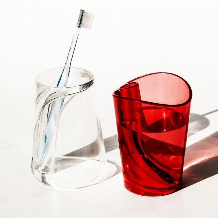 Qualy, kubek ze stojakiem na szczoteczkę, czarny, 10094-BO