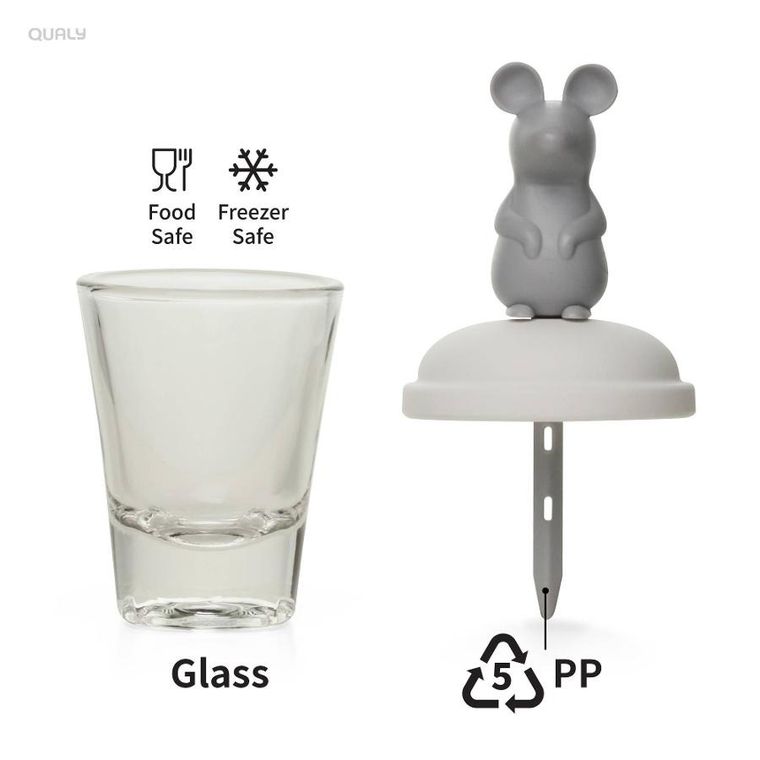 Qualy, Mouse, pojemnik do robienia lodów, 10435-WH-GY