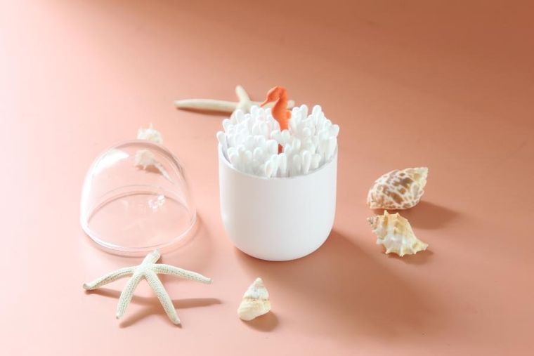 Qualy, Seashore, pojemnik na patyczki do uszu, biały