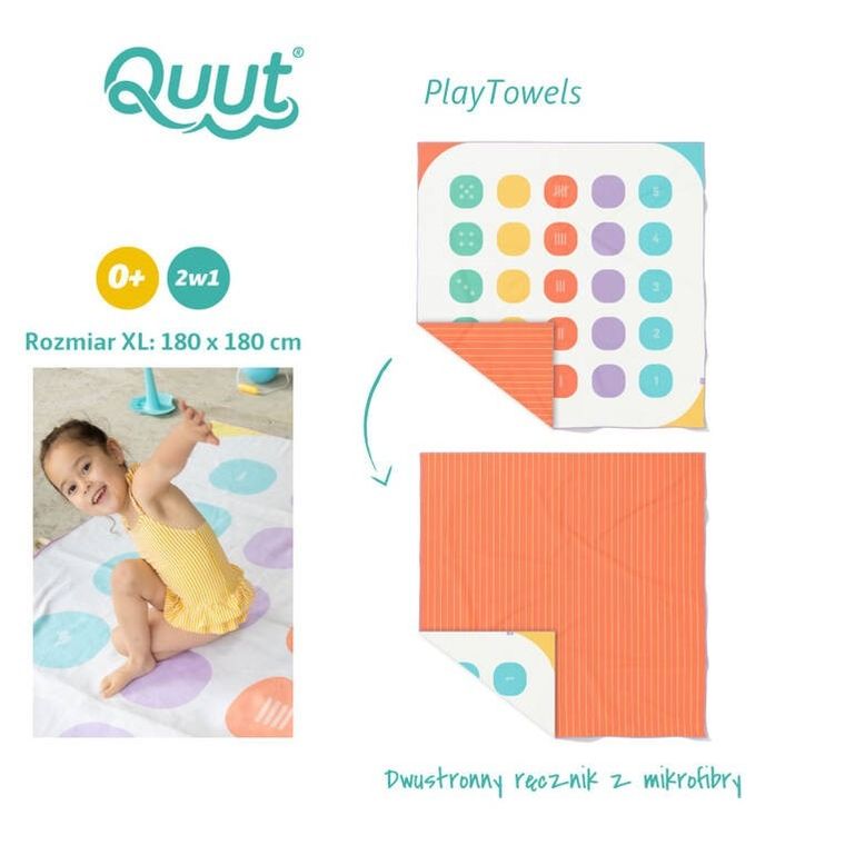 Quut, PlayTowels, dwustronny ręcznik plażowy, 180-180 cm