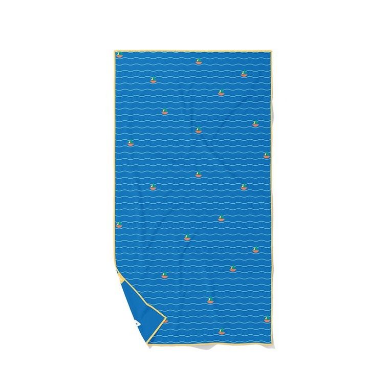 Quut, PlayTowels, dwustronny ręcznik plażowy, Lighthouse Blue, 100-180 cm
