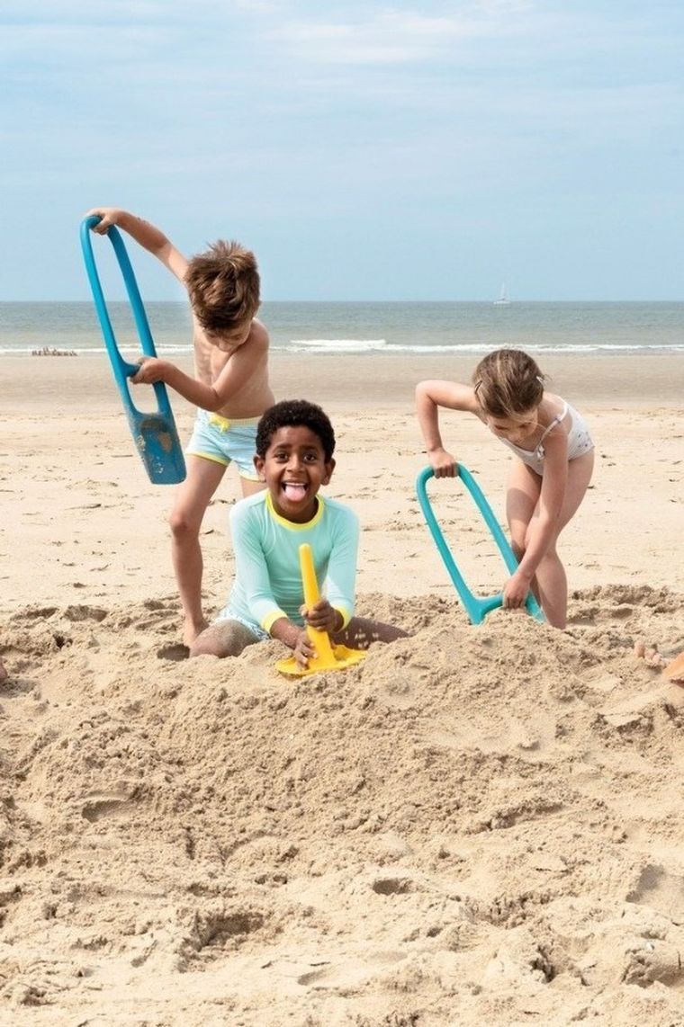 Quut, Scoppi, łopatka z sitkiem, Dark Blue + Vintage Blue