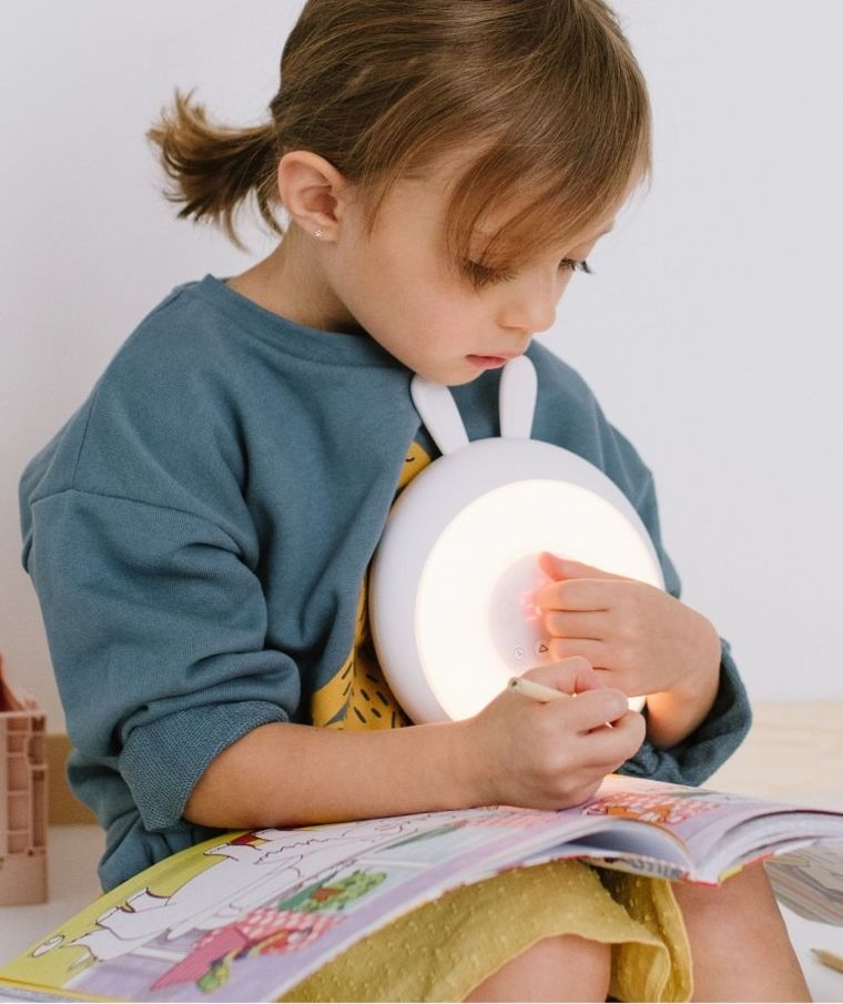 Rabbit & Friends, Królik, lampka budząca światłem, biała