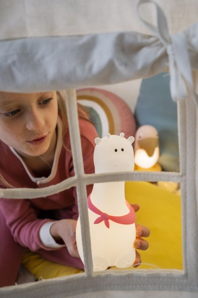 Rabbit & Friends, Żyrafa, lampka silikonowa, biała