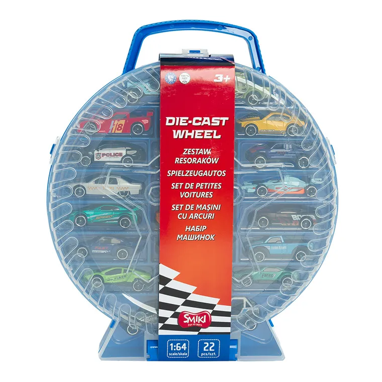 Race Xtreme, resoraki, zestaw pojazdów w walizce, 22 szt.