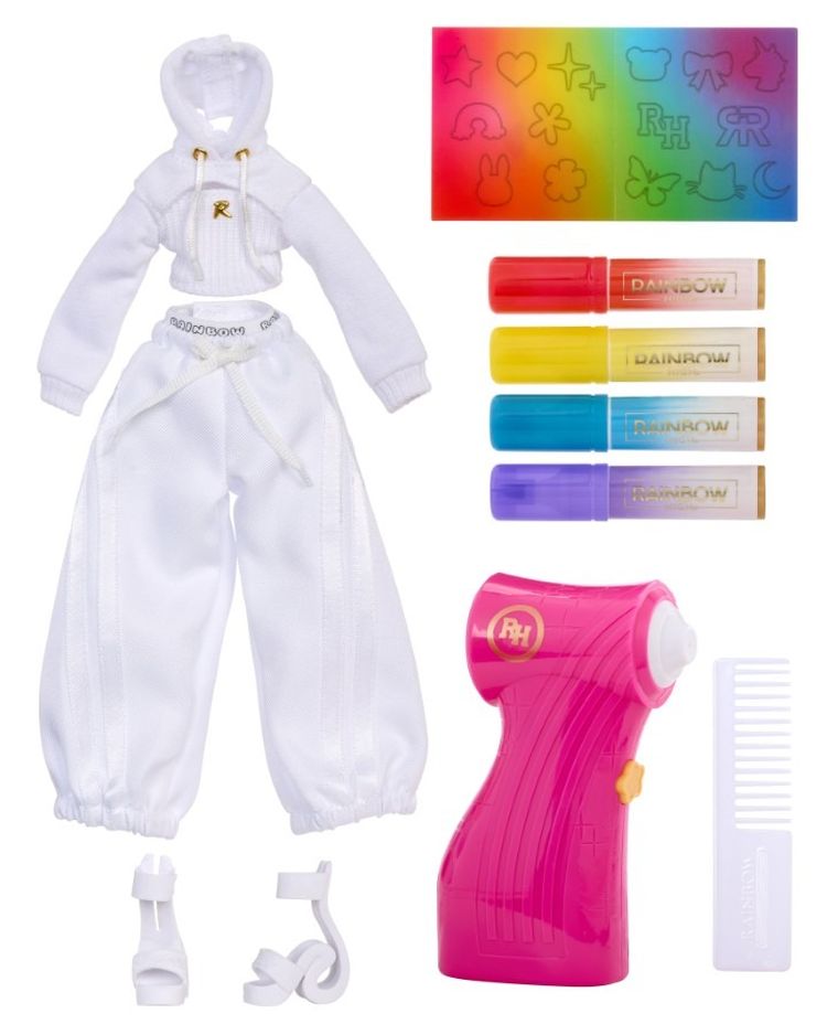 Rainbow High, Air Brush & Create, lalka modowa, Green Eyes