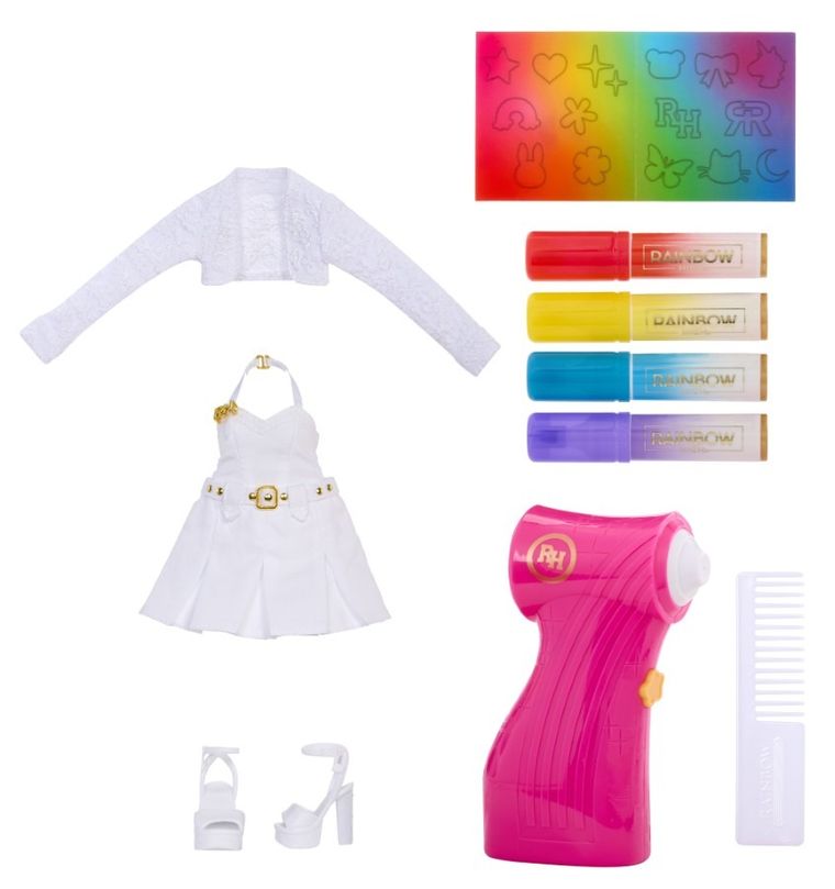 Rainbow High, Air Brush & Create, lalka modowa, Grey Eyes