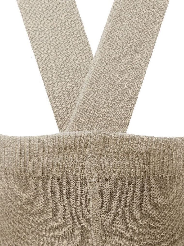 Rajstopy dziecięce z szelkami, bambusowe, beżowe, Nicol