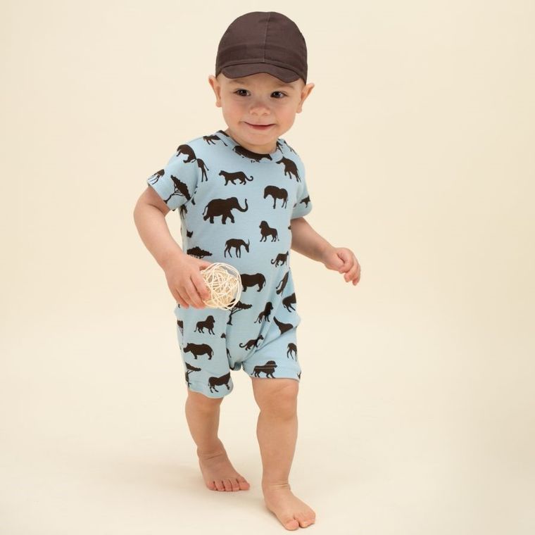 Rampers chłopięcy, niebieski, Pinokio