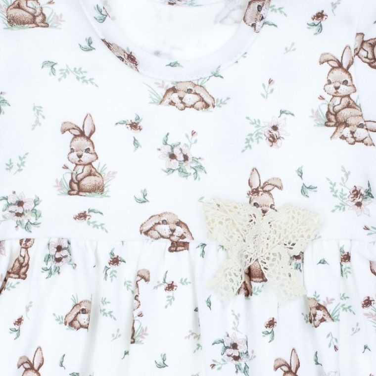 Rampers dziewczęcy, biały, Nicol