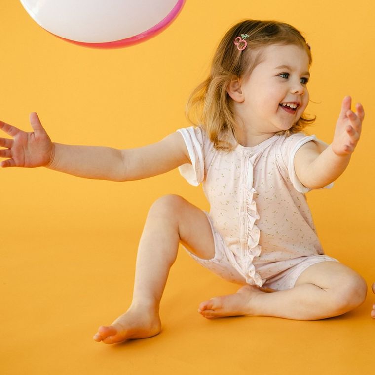 Rampers dziewczęcy, różowy, Eevi