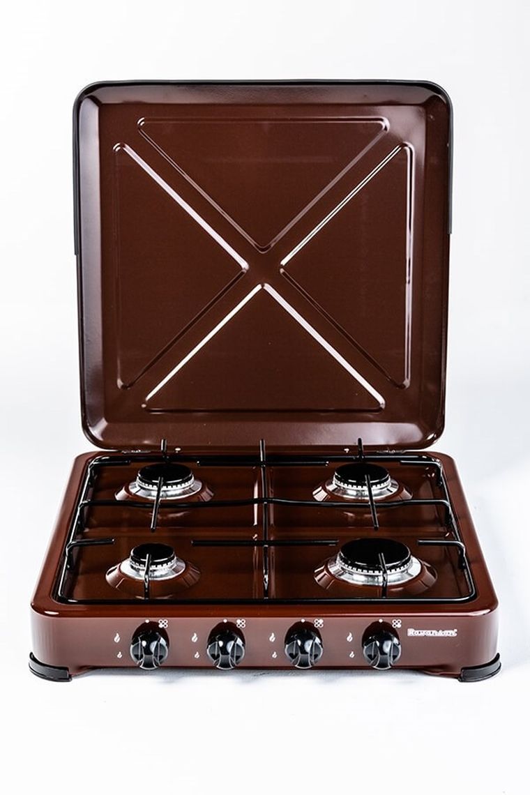 Ravanson, kuchenka gazowa nastawna 4-palnikowa, brązowy, K-04BR