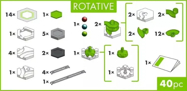 Ravensburger, GraviTrax, GO Rotative, zestaw startowy