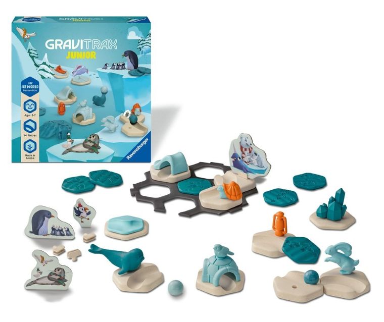 Ravensburger, GraviTrax Junior, Lodowa Przygoda, zestaw uzupełniający