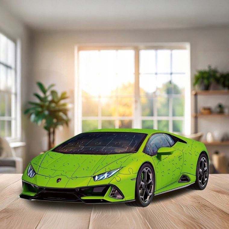 Ravensburger, Iconics, Lamborghini Huracn EVO-Verde, 1:18, puzzle 3D, 108 elementów