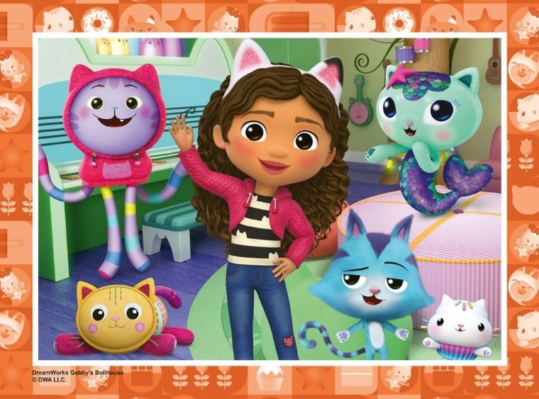 Ravensburger, Koci Domek Gabi, puzzle 2D, 4w1