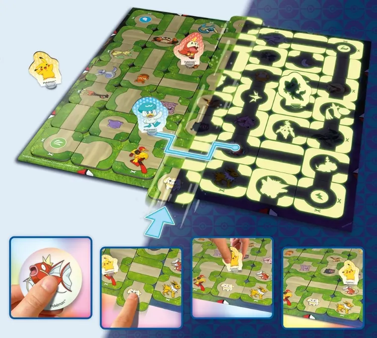 Ravensburger, Pokemon, Labyrinth, gra familijna, świecąca w ciemności