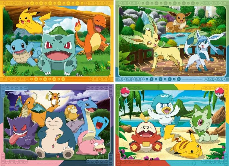 Ravensburger, Pokemon, puzzle, 4-100 elementów