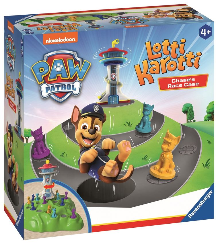Ravensburger, Psi Patrol, Lotti Karotti Wyścig Chase'a, gra zręcznościowa