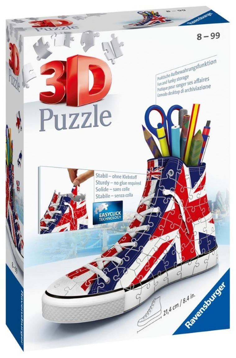 Ravensurger, Trampek, Union Jack, puzzle 3D, 108 elementów