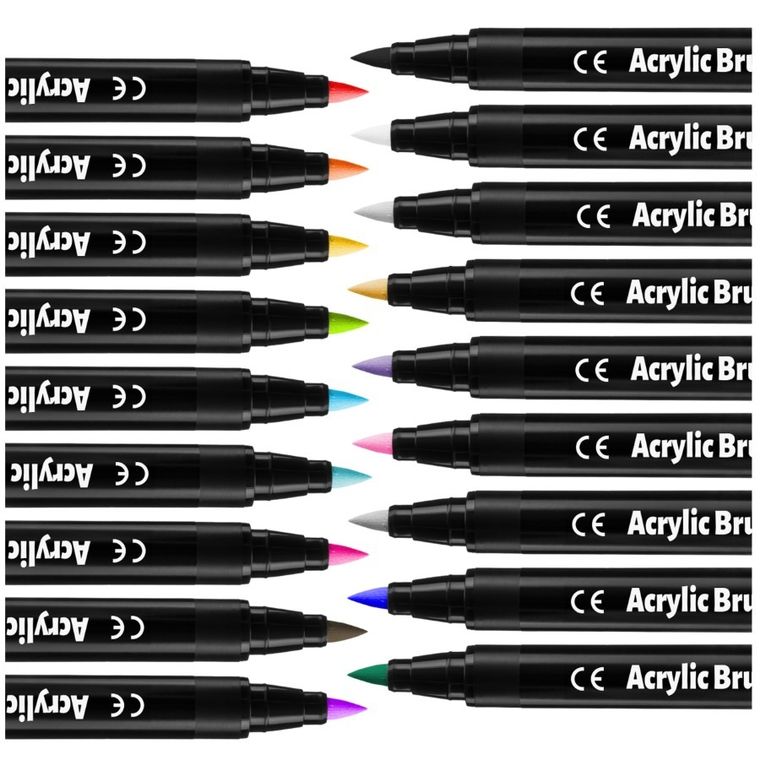 Rawmark, markery akrylowe brush, 18 kolorów