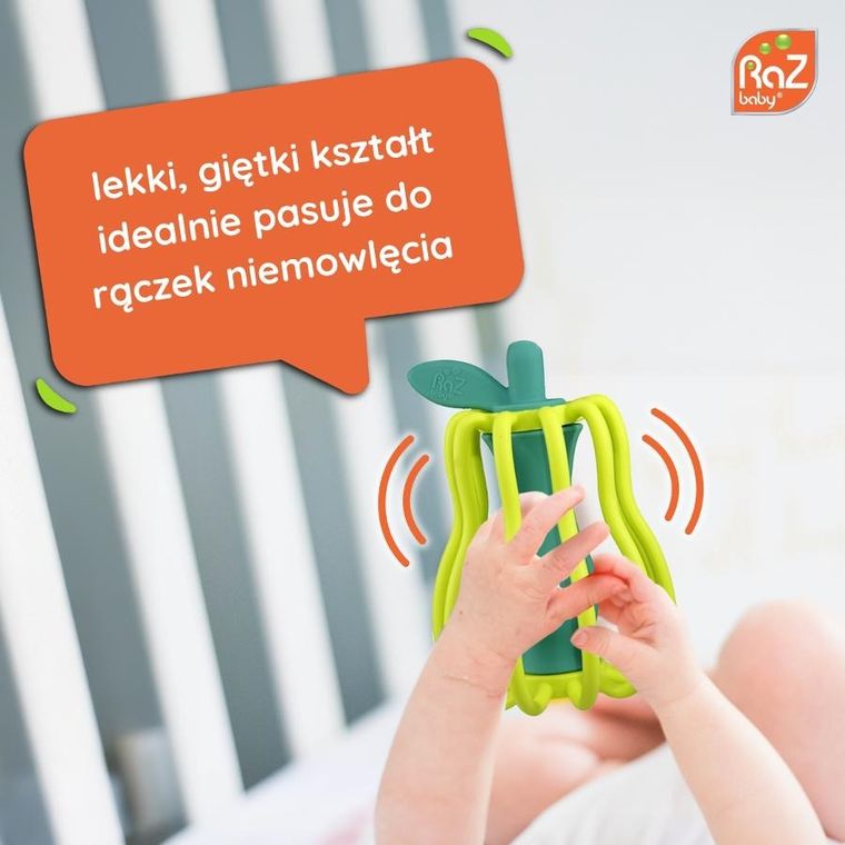 RazBaby, Raz-pear, gryzak i grzechotka 2w1, gruszka