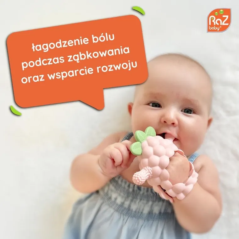RazBaby, RaZberry Grip, gryzak silikonowy, błękitny