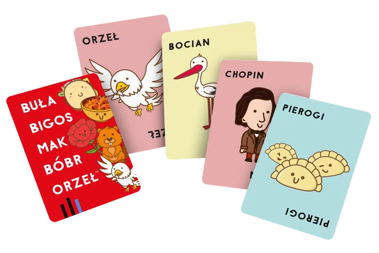 Rebel, Buła, Bigos, Mak, Bóbr, Orzeł, gra karciana