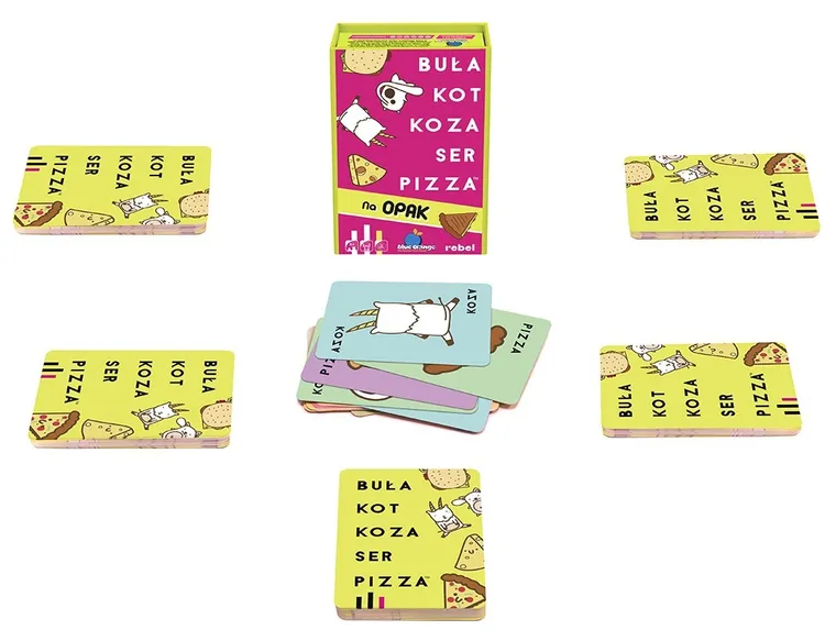 Rebel, Buła, Kot, Koza, Ser, Pizza - Na opak, gra karciana