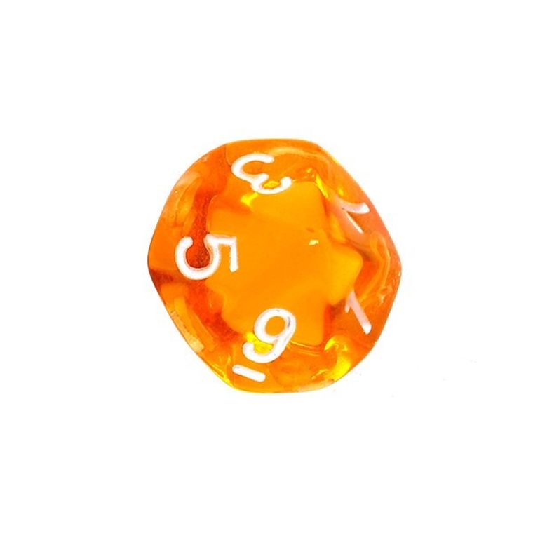 Rebel, Komplet kości mini, kryształowe, Pomarańczowe