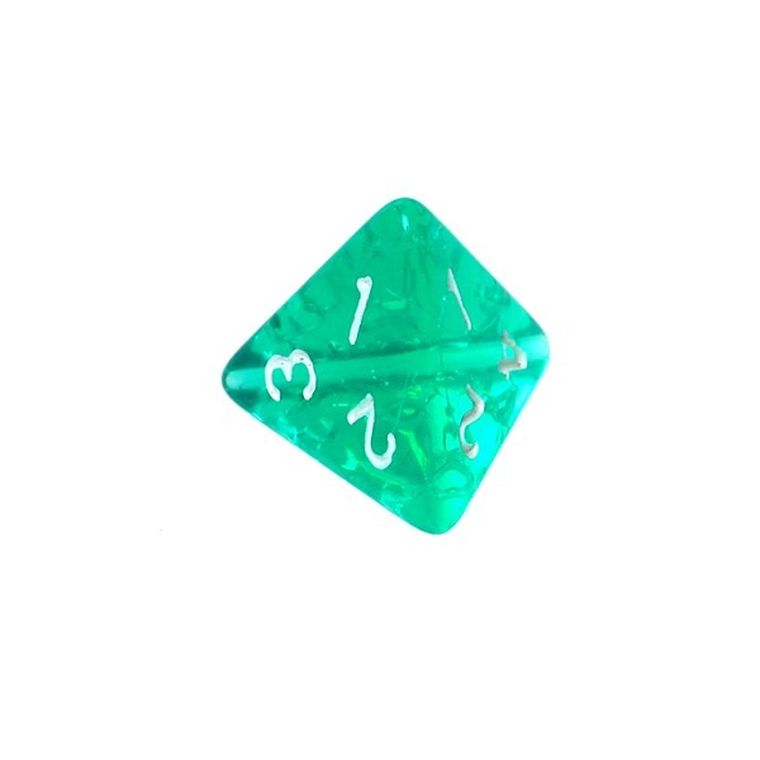 Rebel, Komplet kości mini, kryształowe, Zielone