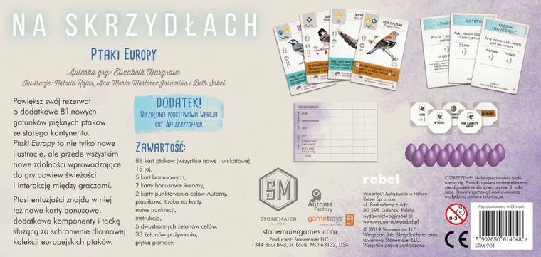 Rebel, Na skrzydłach: Ptaki Europy, gra familijna