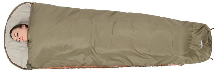 Redcliffs, śpiwór turystyczny mumia XXL, khaki, 230-80/50 cm