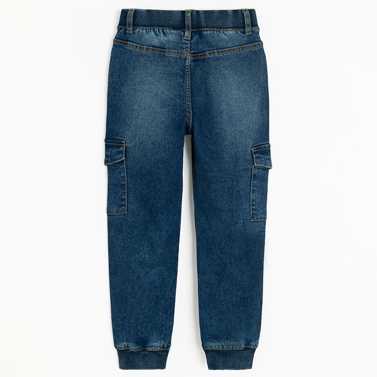 Regulowane jeansy pull on z przetarciami Cool Club