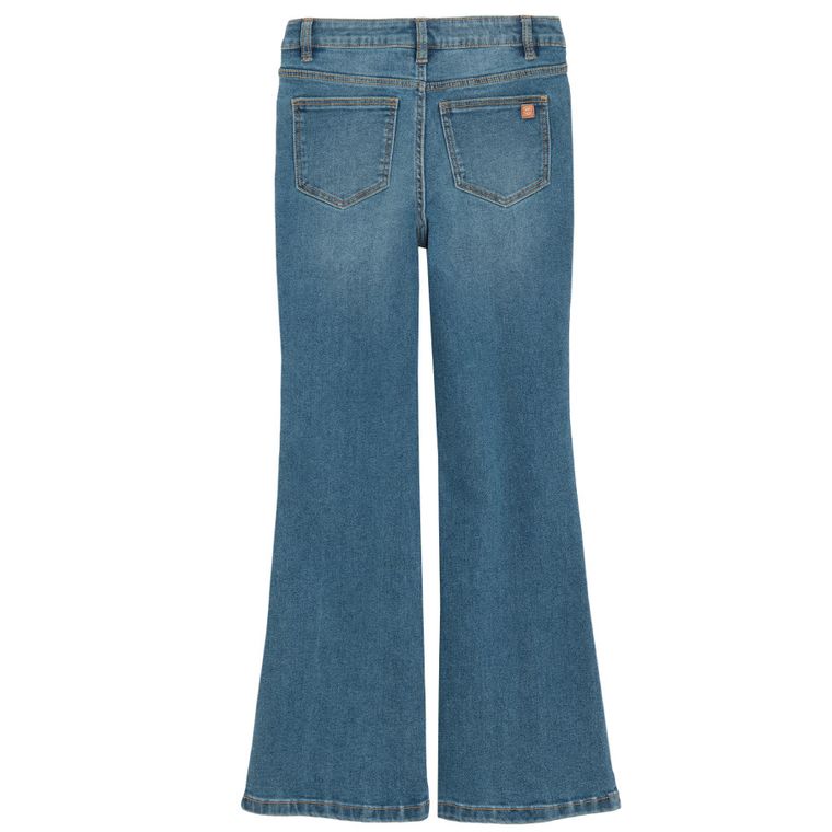 Regulowane spodnie jeansowe flare z przetarciami Cool Club