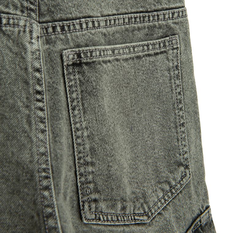 Regulowane szare jeansy wide leg cargo Cool Club
