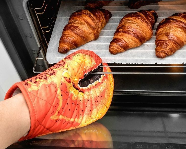 Rękawice kuchenne, krab, pomarańczowy