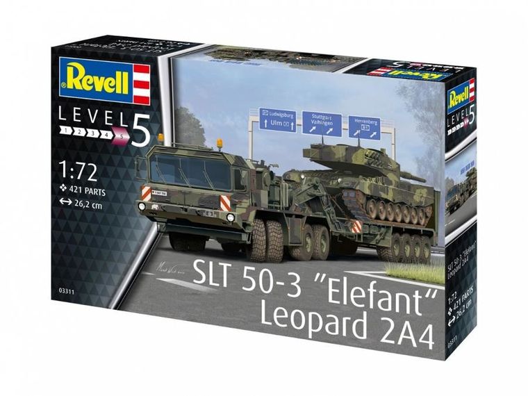 Revell, SLT 50-3 Elefant + Leopard 2A4, model do sklejania, 2 szt.