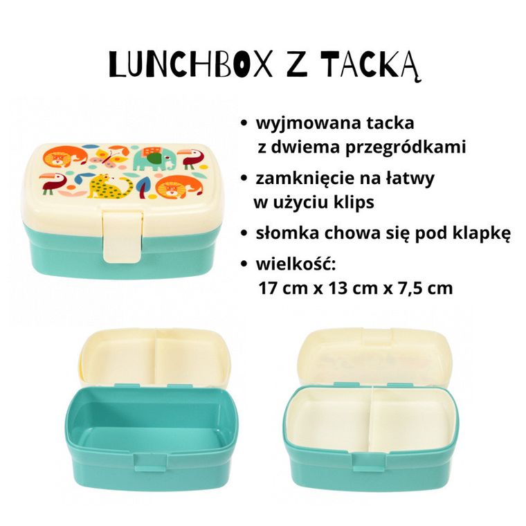 Rex London, Dzikie zwierzęta, lunchbox i bidon, zestaw