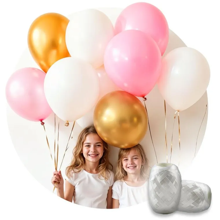 Ricokids, butla z helem, z balonami i wstążką, na 30 balonów