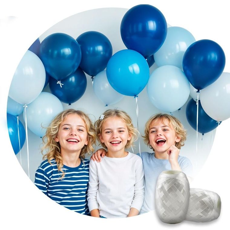 Ricokids, butla z helem, z balonami i wstążką, na 30 balonów