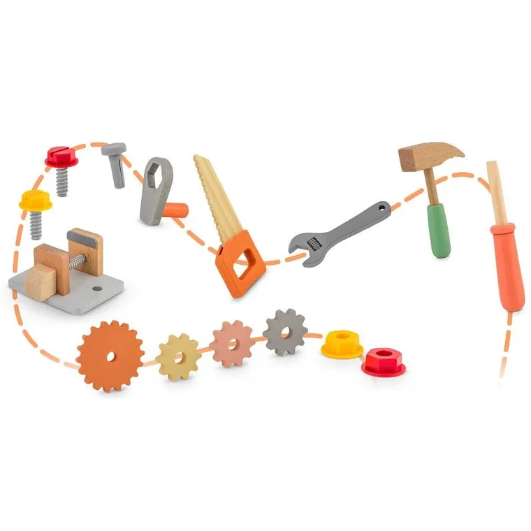 Ricokids, drewniany warsztat z narzędziami