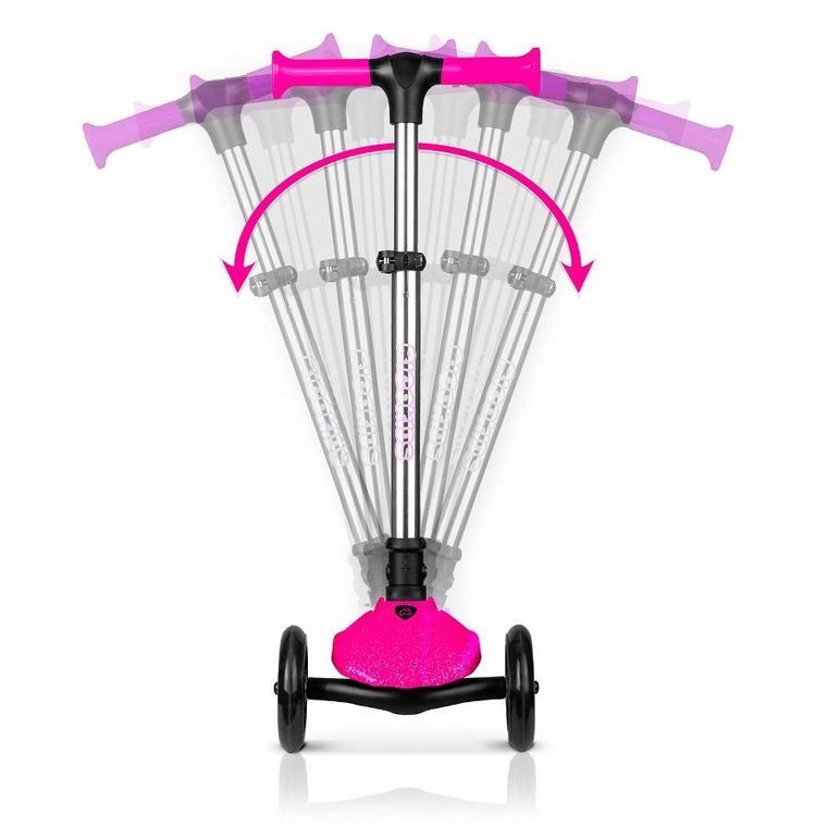 Ricokids, Jelly, hulajnoga 3-kołowa, balansowa, świecąca w ciemności, różowa