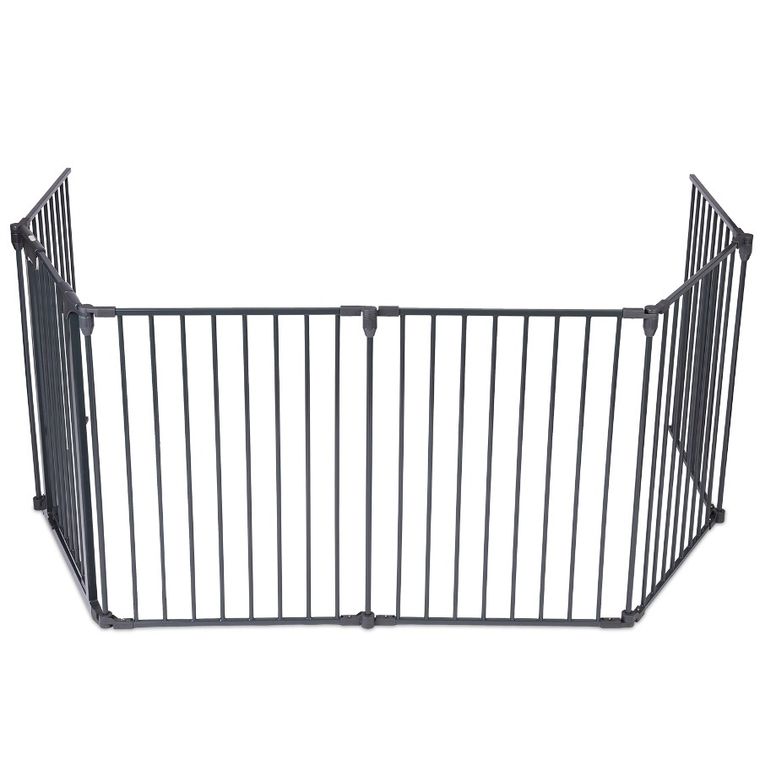 Ricokids, kojec dla dzieci, metalowy, 6-paneli, czarny